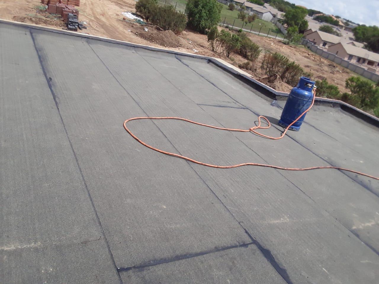 Large flat roof torch-on waterproofing project